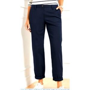 Talbots Navy Relaxed Chinos Size 8P (0163)